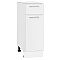 Шкаф нижний с 1-ой дверцей и ящиком Квадро Белый/Белый 816*300*481