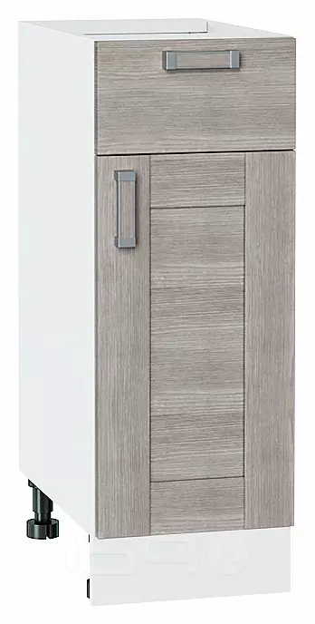 Шкаф нижний с 1-ой дверцей и ящиком Лофт Cappuccino Veralinga/Белый 816*300*480