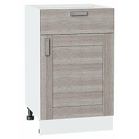 Шкаф нижний с 1-ой дверцей и ящиком Лофт Cappuccino Veralinga/Белый 816*500*480