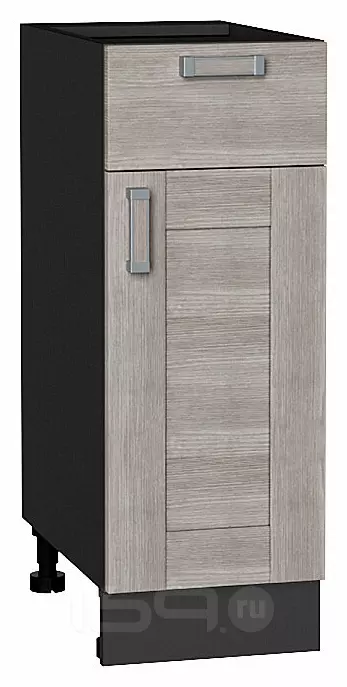 Шкаф нижний с 1-ой дверцей и ящиком Лофт Cappuccino Veralinga/Graphite 816*300*480
