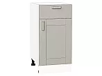 Шкаф нижний с 1-ой дверцей и ящиком Лофт Grey Silk/Белый 816*400*478