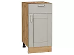 Шкаф нижний с 1-ой дверцей и ящиком Лофт Grey Silk/Дуб Вотан 816*400*478
