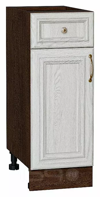 Шкаф нижний с 1-ой дверцей и ящиком Шале White Dreamline Венге 816*300*480