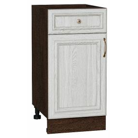 Шкаф нижний с 1-ой дверцей и ящиком Шале White Dreamline Венге 816*400*478