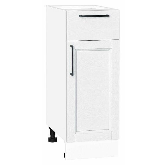 Шкаф нижний с 1-ой дверцей и ящиком Сканди White Silkwood/Белый 816*300*480