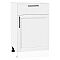 Шкаф нижний с 1-ой дверцей и ящиком Сканди White Silkwood/Белый 816*500*480
