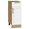Шкаф нижний с 1-ой дверцей и ящиком Сканди White Silkwood/Дуб Вотан 816*300*480 Шкаф нижний с 1-ой дверцей и ящиком Сканди White Silkwood/Дуб Вотан 816*300*480