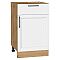 Шкаф нижний с 1-ой дверцей и ящиком Сканди White Silkwood/Дуб Вотан 816*500*480