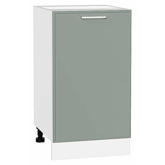 Шкаф нижний с 1-ой дверцей Квадро Аквамарин/Белый 816*450*481