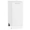 Шкаф нижний с 1-ой дверцей Квадро Белый/Белый 816*350*481
