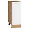 Шкаф нижний с 1-ой дверцей Квадро Белый/Дуб Вотан 816*300*481