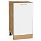 Шкаф нижний с 1-ой дверцей Квадро Белый/Дуб Вотан 816*450*481
