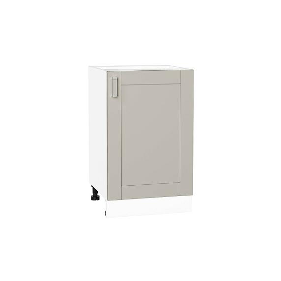 Шкаф нижний с 1-ой дверцей Лофт Grey Silk/Белый 816*500*480