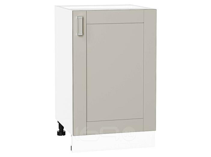Шкаф нижний с 1-ой дверцей Лофт Grey Silk/Белый 816*500*480