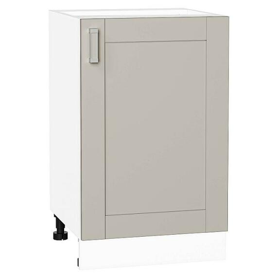 Шкаф нижний с 1-ой дверцей Лофт Grey Silk/Белый 816*500*480