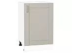 Шкаф нижний с 1-ой дверцей Лофт Grey Silk/Белый 816*500*480