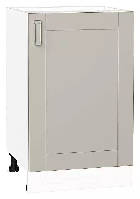 Шкаф нижний с 1-ой дверцей Лофт Grey Silk/Белый 816*500*480