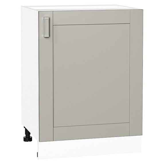 Шкаф нижний с 1-ой дверцей Лофт Grey Silk/Белый 816*600*480