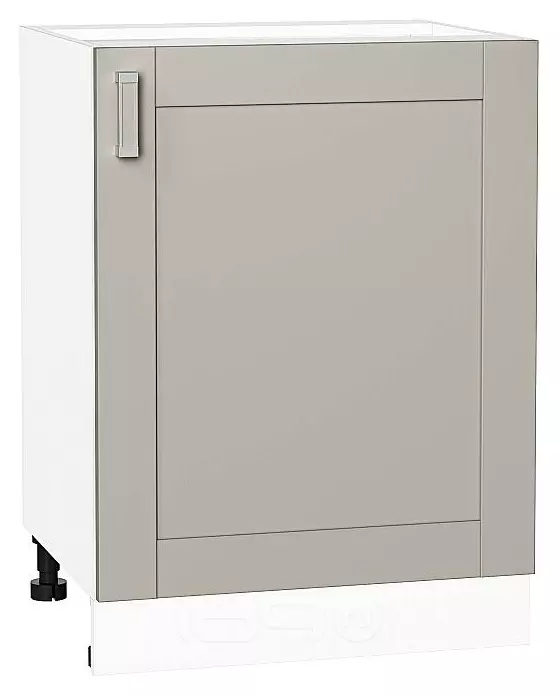 Шкаф нижний с 1-ой дверцей Лофт Grey Silk/Белый 816*600*480