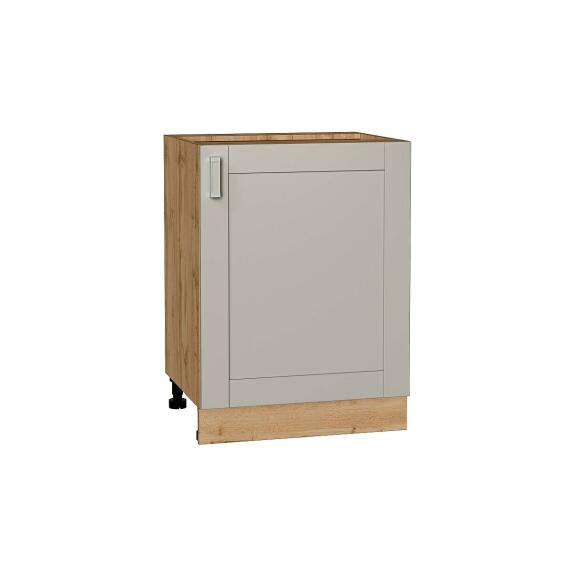 Шкаф нижний с 1-ой дверцей Лофт Grey Silk/Дуб Вотан 816*600*480