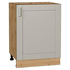 Шкаф нижний с 1-ой дверцей Лофт Grey Silk/Дуб Вотан 816*600*480