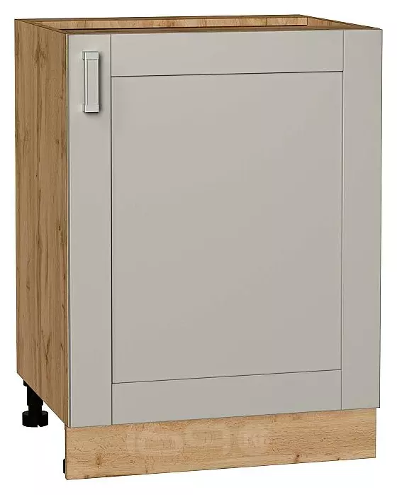 Шкаф нижний с 1-ой дверцей Лофт Grey Silk/Дуб Вотан 816*600*480
