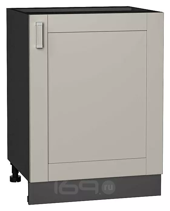 Шкаф нижний с 1-ой дверцей Лофт Grey Silk/Graphite 816*600*480