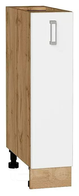 Шкаф нижний с 1-ой дверцей Лофт White Silk/Дуб Вотан 816*200*480