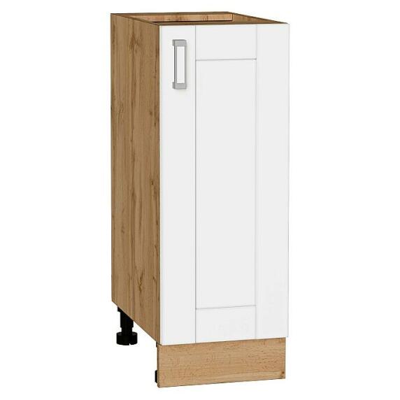 Шкаф нижний с 1-ой дверцей Лофт White Silk/Дуб Вотан 816*300*480