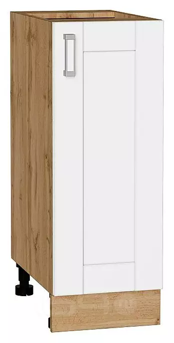Шкаф нижний с 1-ой дверцей Лофт White Silk/Дуб Вотан 816*300*480