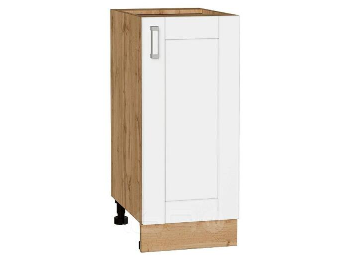 Шкаф нижний с 1-ой дверцей Лофт White Silk/Дуб Вотан 816*350*480