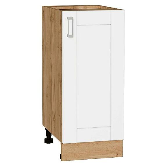 Шкаф нижний с 1-ой дверцей Лофт White Silk/Дуб Вотан 816*350*480