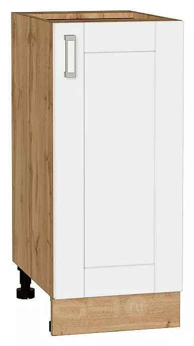 Шкаф нижний с 1-ой дверцей Лофт White Silk/Дуб Вотан 816*350*480