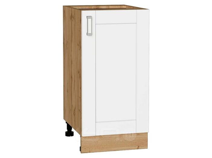 Шкаф нижний с 1-ой дверцей Лофт White Silk/Дуб Вотан 816*400*480