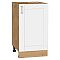 Шкаф нижний с 1-ой дверцей Лофт White Silk/Дуб Вотан 816*450*480