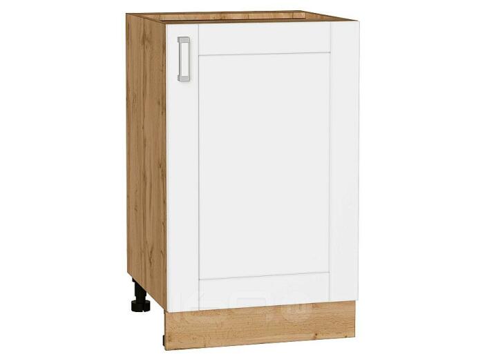 Шкаф нижний с 1-ой дверцей Лофт White Silk/Дуб Вотан 816*500*480