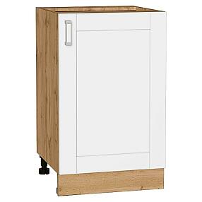 Шкаф нижний с 1-ой дверцей Лофт White Silk/Дуб Вотан 816*500*480
