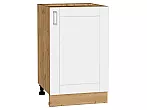 Шкаф нижний с 1-ой дверцей Лофт White Silk/Дуб Вотан 816*500*480
