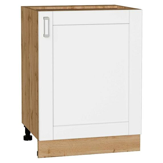 Шкаф нижний с 1-ой дверцей Лофт White Silk/Дуб Вотан 816*600*480