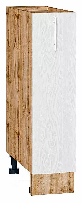 Шкаф нижний с 1-ой дверцей Сканди White Silkwood/Дуб Вотан 816*200*480