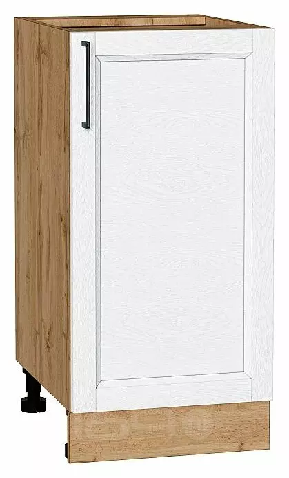 Шкаф нижний с 1-ой дверцей Сканди White Silkwood/Дуб Вотан 816*400*480