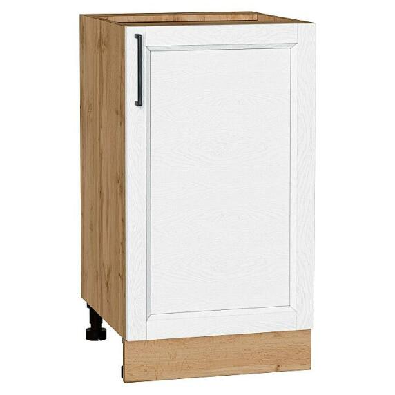 Шкаф нижний с 1-ой дверцей Сканди White Silkwood/Дуб Вотан 816*450*480