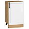 Шкаф нижний с 1-ой дверцей Сканди White Silkwood/Дуб Вотан 816*500*480