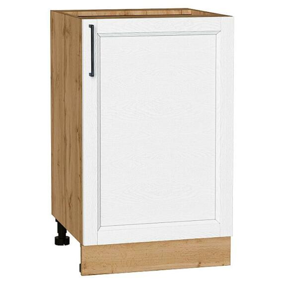 Шкаф нижний с 1-ой дверцей Сканди White Silkwood/Дуб Вотан 816*500*480