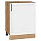 Шкаф нижний с 1-ой дверцей Сканди White Silkwood/Дуб Вотан 816*600*480