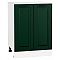 Шкаф нижний с 2-мя дверцами Дублин Special Green/Белый 816*600*478
