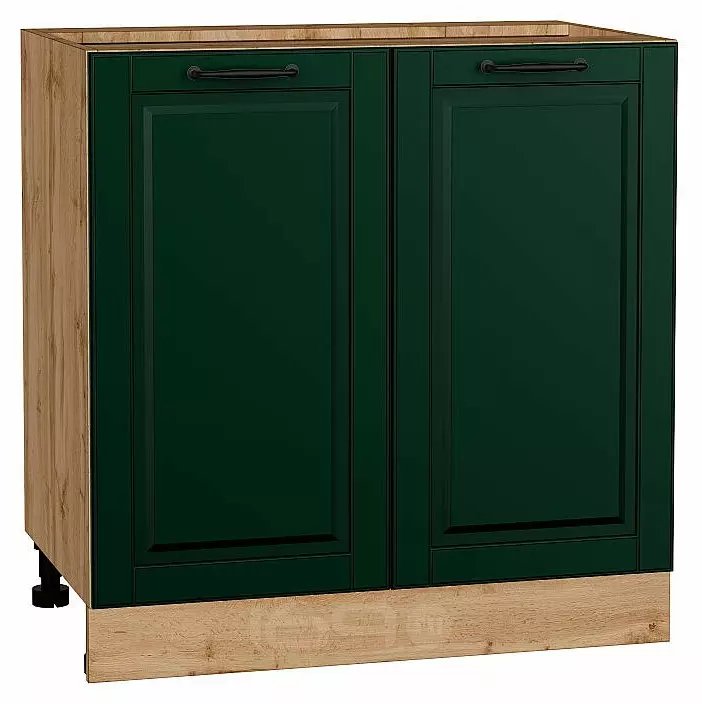 Шкаф нижний с 2-мя дверцами Дублин Special Green/Дуб Вотан 816*800*478