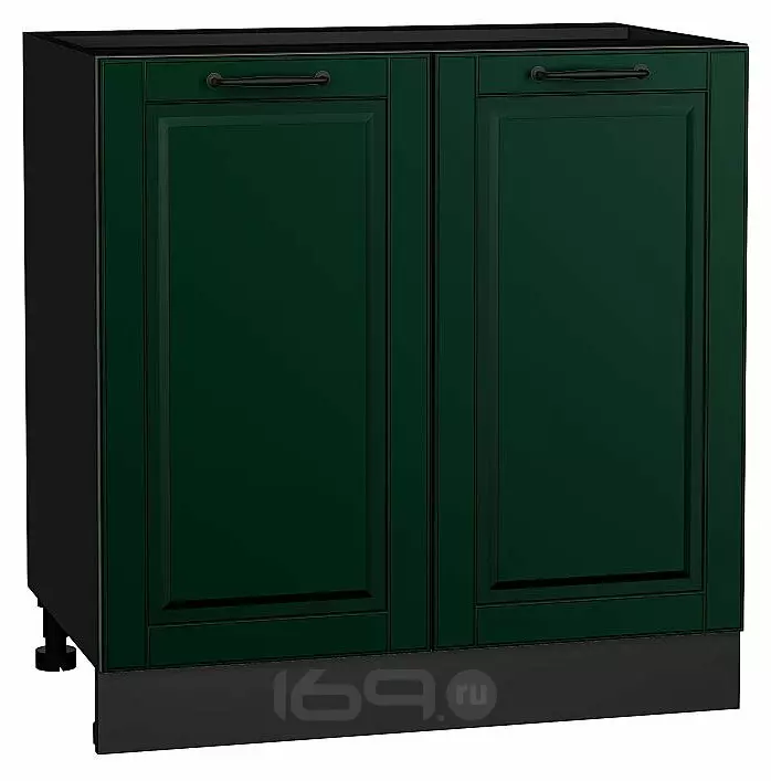 Шкаф нижний с 2-мя дверцами Дублин Special Green/Graphite 816*800*478