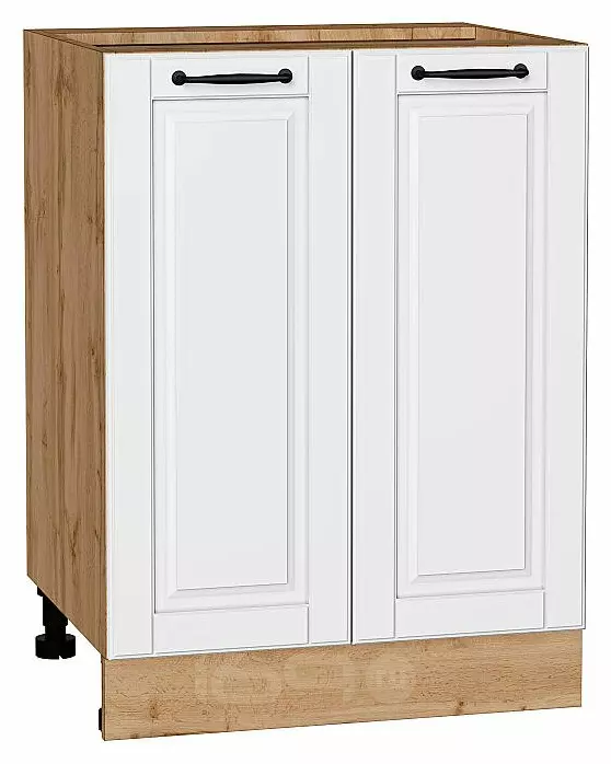 Шкаф нижний с 2-мя дверцами Дублин Special White/Дуб Вотан 816*600*478