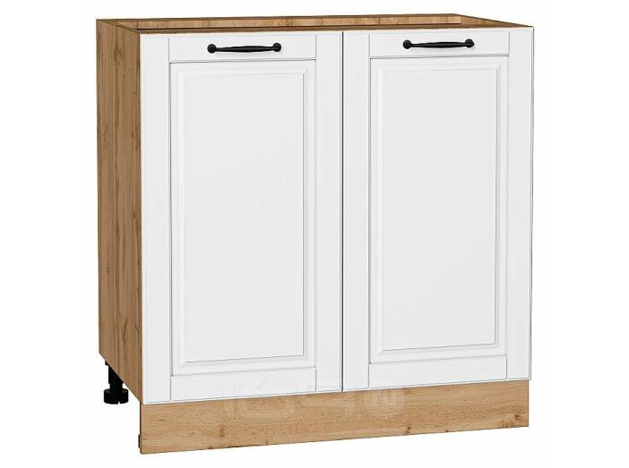 Шкаф нижний с 2-мя дверцами Дублин Special White/Дуб Вотан 816*800*478